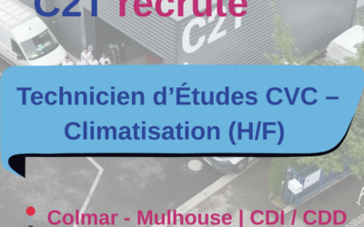 Technicien d’Études CVC – Climatisation (H/F)            📍 Colmar – Mulhouse – CDI / CDD